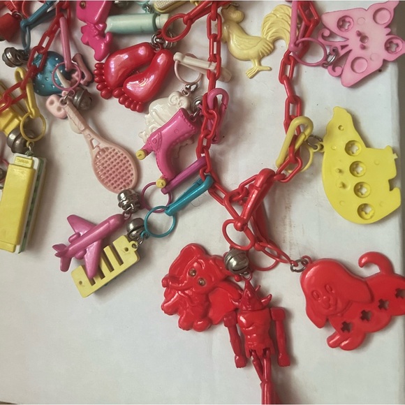 2 Available Vintage 1980s Charm Necklaces-Each one is available for purchase - Picture 3 of 10